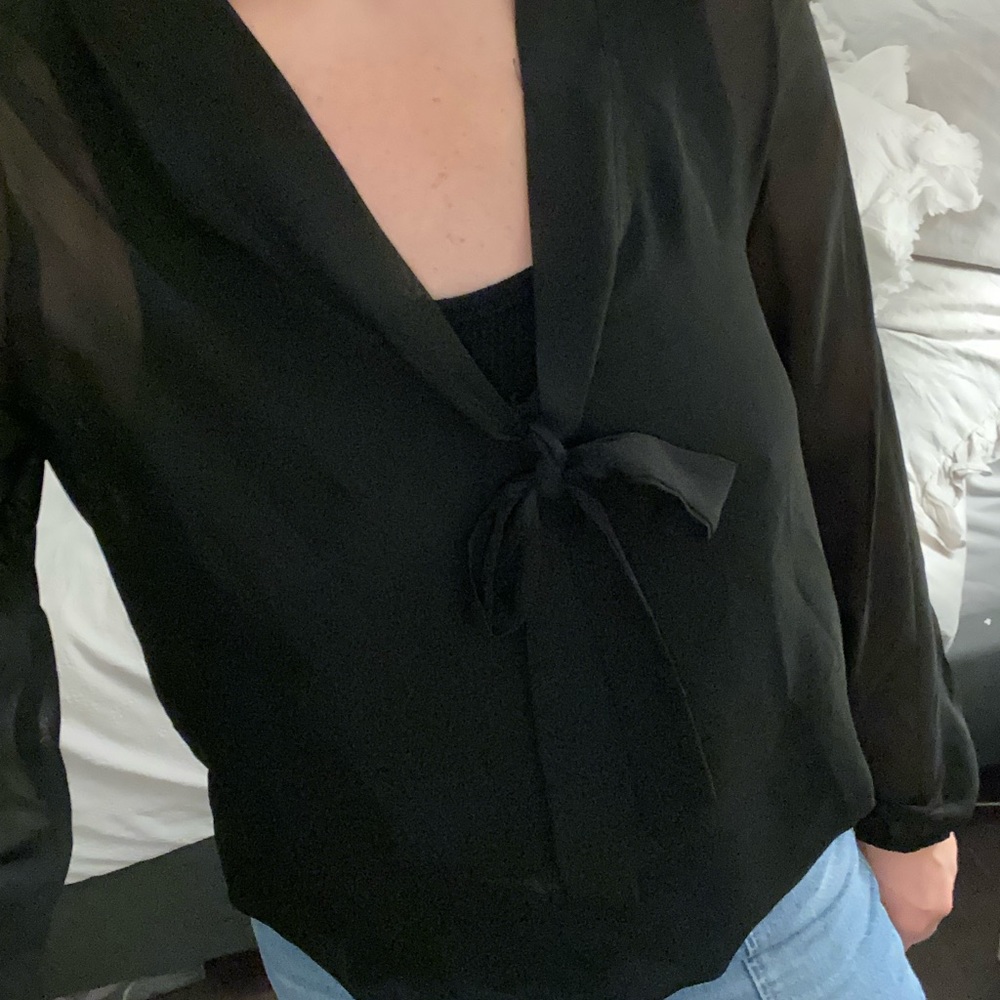 Sheer Black Blouse
